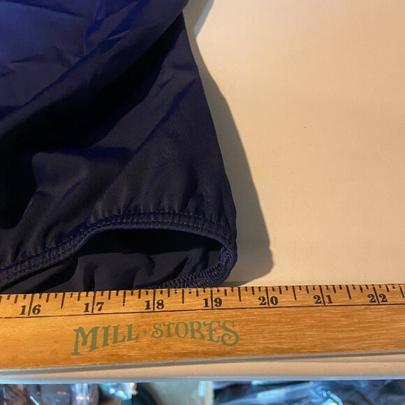 Lands End Women 24W DDD One Piece Swimsuit Slimming Navy Blue Stretch Swim Pool - Picture 8 of 10